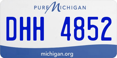 MI license plate DHH4852