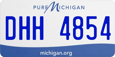 MI license plate DHH4854