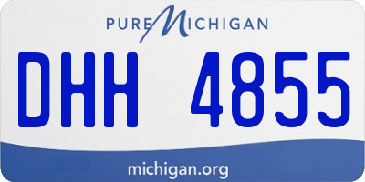 MI license plate DHH4855