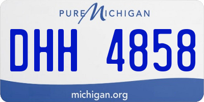 MI license plate DHH4858