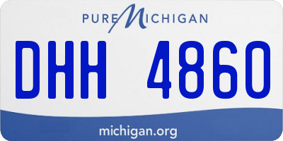 MI license plate DHH4860