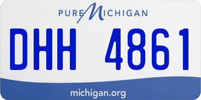 MI license plate DHH4861