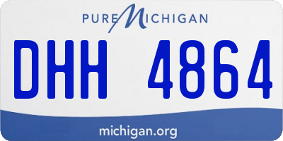 MI license plate DHH4864