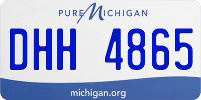MI license plate DHH4865