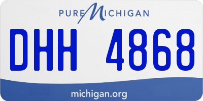 MI license plate DHH4868