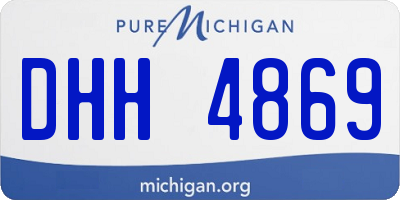 MI license plate DHH4869