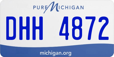 MI license plate DHH4872