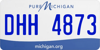 MI license plate DHH4873