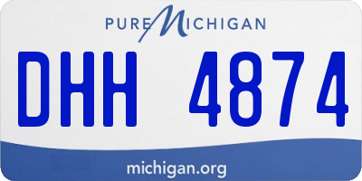 MI license plate DHH4874
