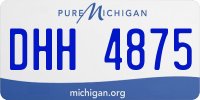 MI license plate DHH4875