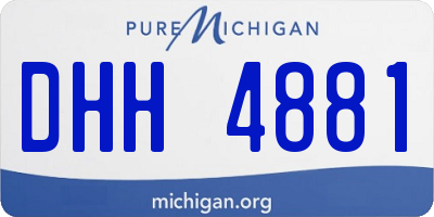 MI license plate DHH4881