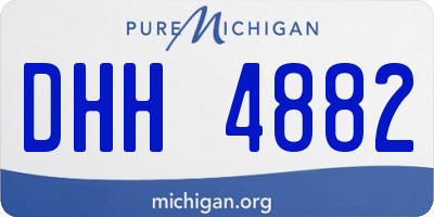 MI license plate DHH4882