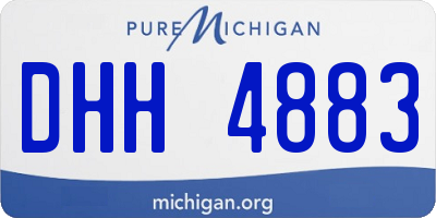 MI license plate DHH4883