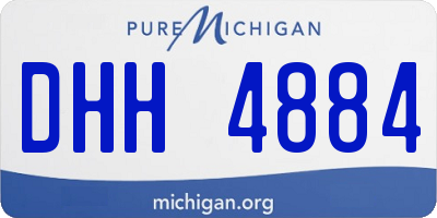 MI license plate DHH4884