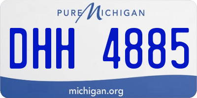 MI license plate DHH4885