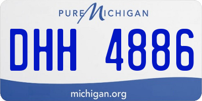 MI license plate DHH4886