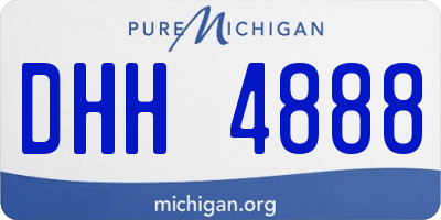 MI license plate DHH4888