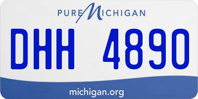 MI license plate DHH4890