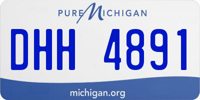MI license plate DHH4891