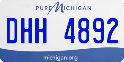 MI license plate DHH4892