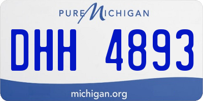 MI license plate DHH4893
