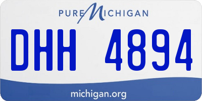 MI license plate DHH4894