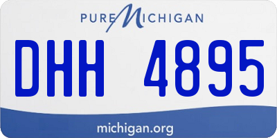 MI license plate DHH4895