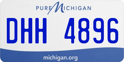 MI license plate DHH4896