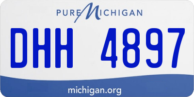 MI license plate DHH4897