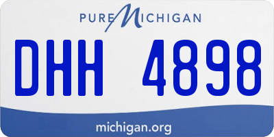 MI license plate DHH4898