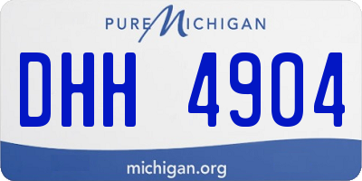 MI license plate DHH4904