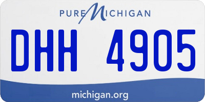MI license plate DHH4905