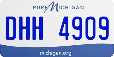MI license plate DHH4909