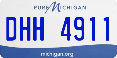 MI license plate DHH4911