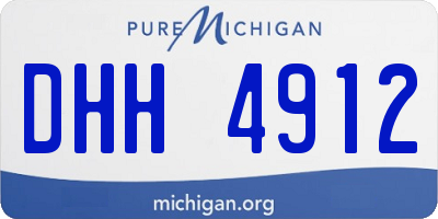 MI license plate DHH4912