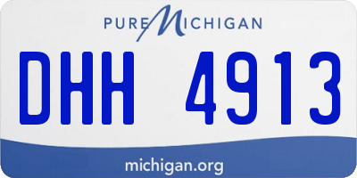 MI license plate DHH4913