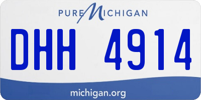 MI license plate DHH4914