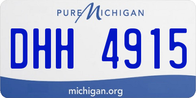 MI license plate DHH4915
