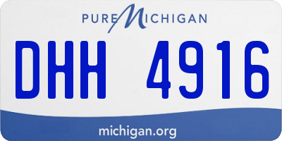 MI license plate DHH4916