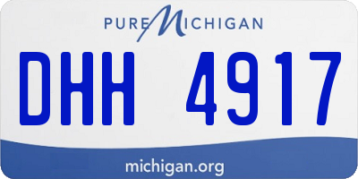 MI license plate DHH4917