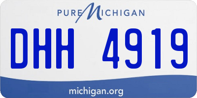 MI license plate DHH4919