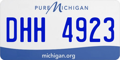 MI license plate DHH4923