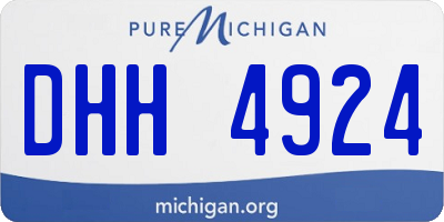 MI license plate DHH4924