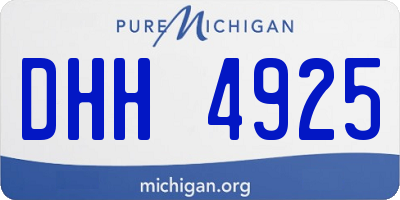 MI license plate DHH4925