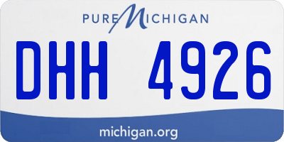 MI license plate DHH4926
