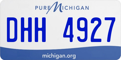MI license plate DHH4927