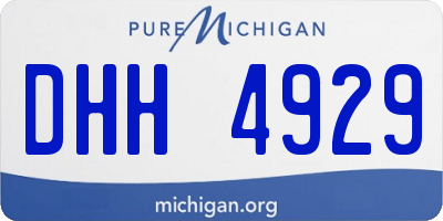 MI license plate DHH4929