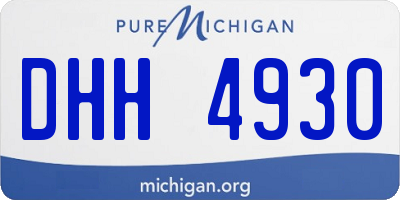 MI license plate DHH4930