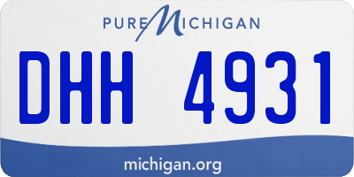 MI license plate DHH4931