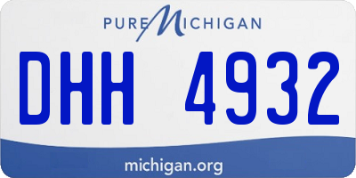MI license plate DHH4932